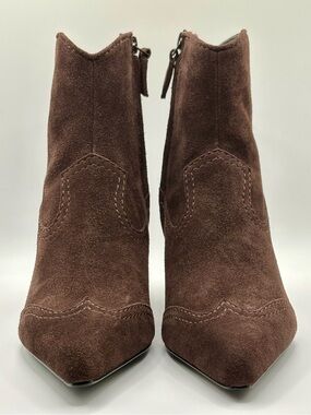 Simkhai Shadow Western Suede Ankle Boots Cacao 6